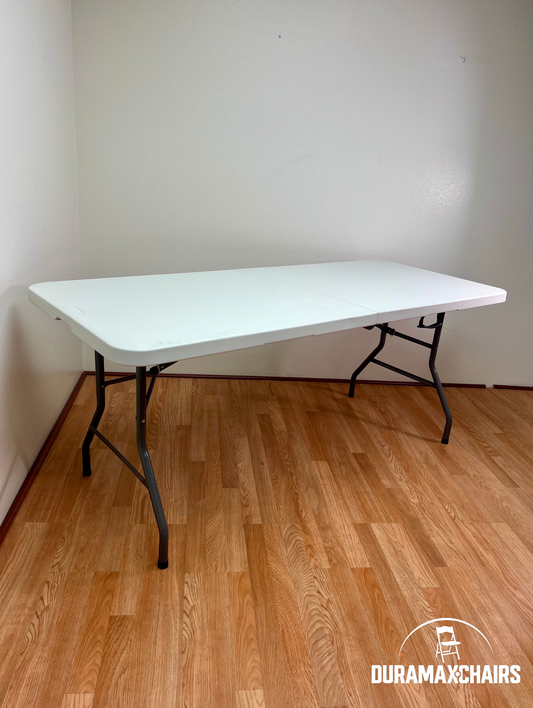 Plastic Rectangular Tables - 6FT (Foldable)